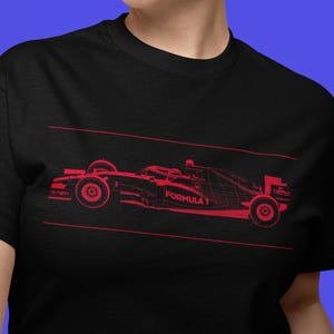 Ferrari-Inspired Racing Tee, Motorsport Shirt, F1 Car Graphic, Fast Car Fan T-Shirt, Formula 1 Style, Ferrari Red Tee, Race Day Outfit