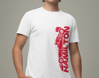 T-shirt de fan de sport automobile inspiré de Lewis Hamilton : t-shirt de pilote de Formule 1 en coton