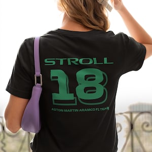 Lance Stroll Inspired F1 Tee: Aston Martin Racing Minimalist Fan Shirt