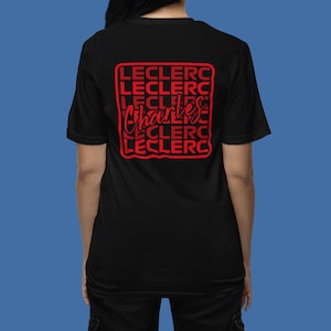 Leclerc-Inspired Graphic Tee, Ferrari F1 Racing T-Shirt, Motorsport Fan Gift, Unisex Race Day T-Shirt, Charles Leclerc F1 Merchandise