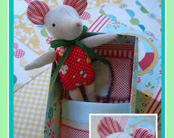 Motif souris dans une boîte d'allumettes