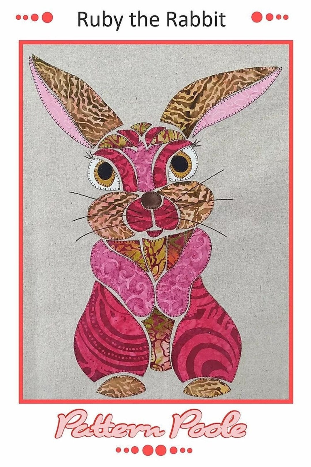 Ruby the Rabbit Applique Pattern - Etsy