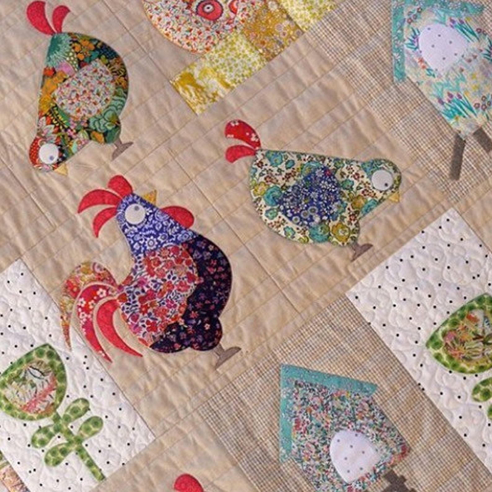 Hen House Applique Quilt Pattern Etsy