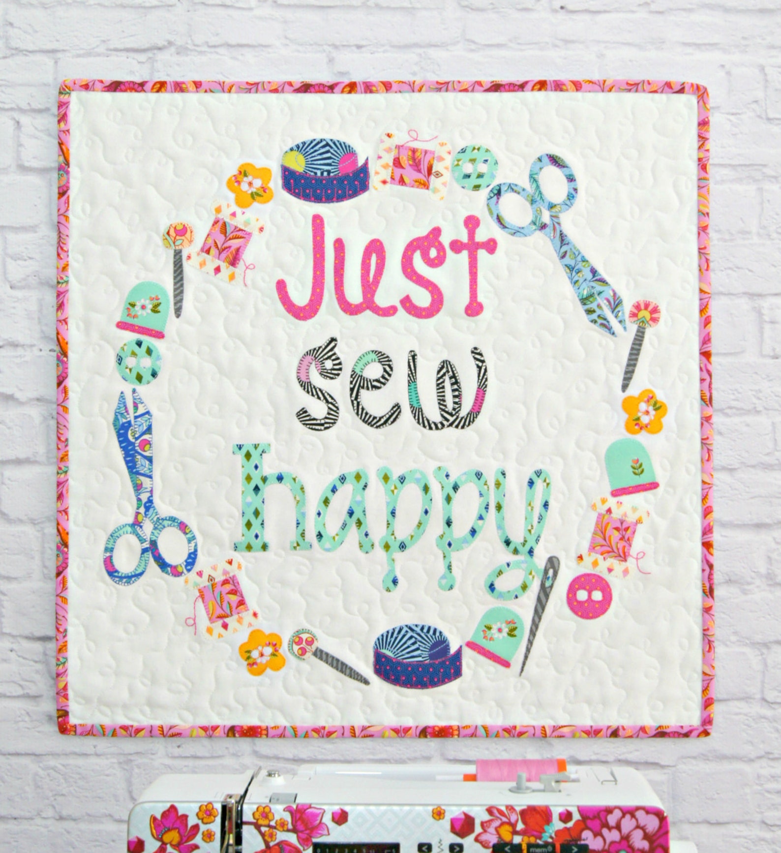 Just Sew Happy Mini Quilt Pattern Etsy