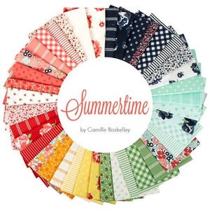 Summertime par Camille Roskelley pour Moda Fabrics - Lot Fat Eighth - 40 tissus