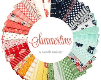 Summertime Jelly Roll by Camille Roskelley for Moda Fabrics - 40 fabrics