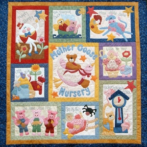 Mother Goose Nursery Rhyme Quilt Pattern - Set of 10 Patterns