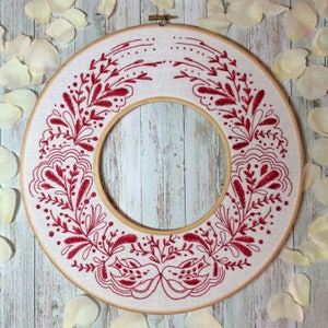 Yuletide Hoop Embroidery Pattern
