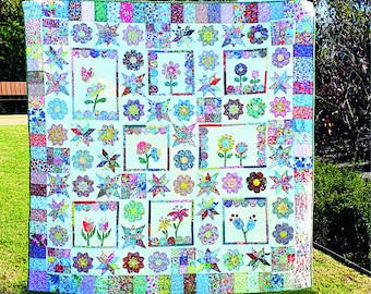 Seasons Quilt Full Kit with Pattern, Templates, EPP Papers and Thread..