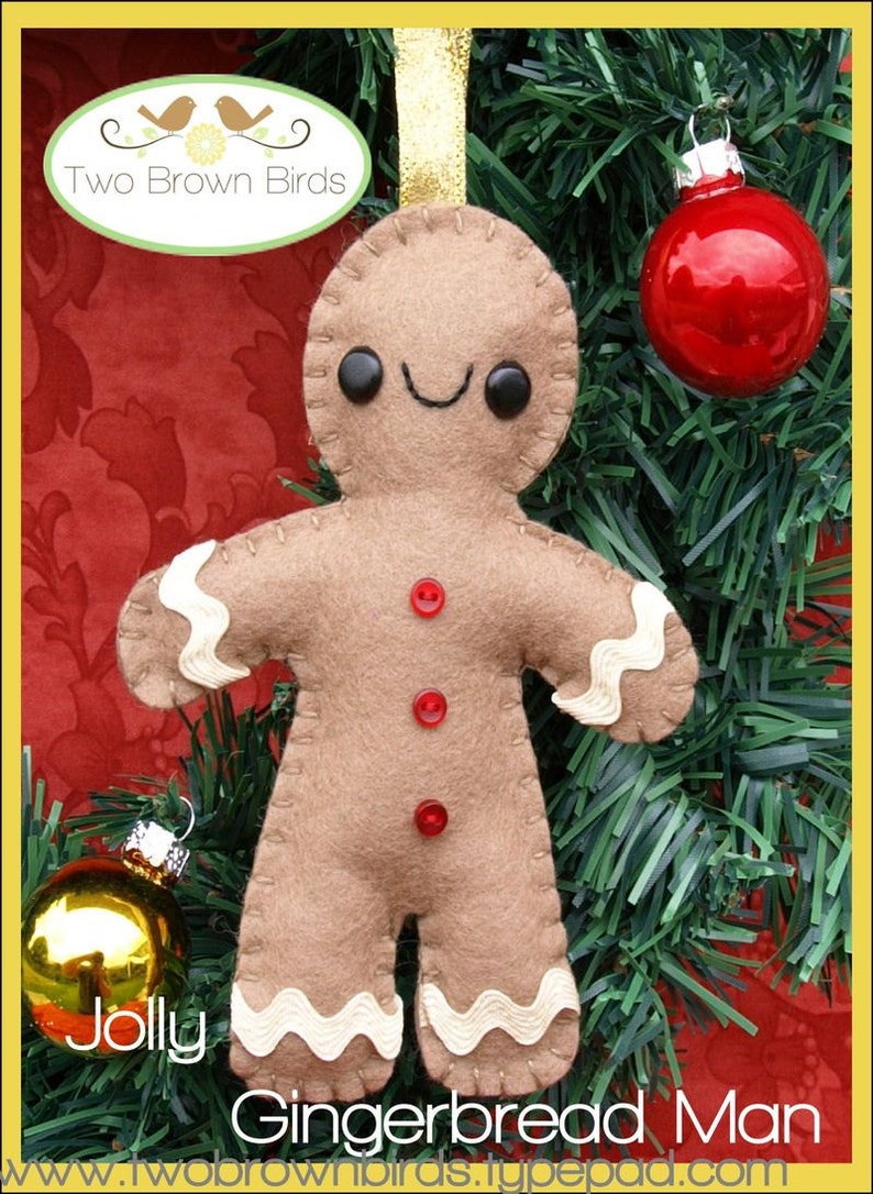 PATTERN cute ornament mini PATTERN Jolly Gingerbread Man Creative Card 