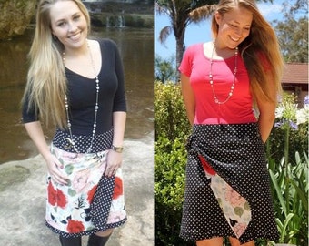 Reversible Wrap Skirt Pattern - 2 skirts in 1