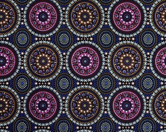 Aboriginal Indigenous Bush Berry in Blue - Fat Quarter (.25m)