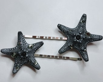 Black Pearl Fantasea Starfish Hair Pins