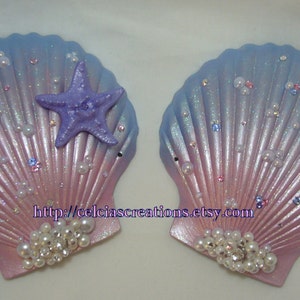 Custom Bejeweled Mermaid Seashell Bra MADE TO ORDER