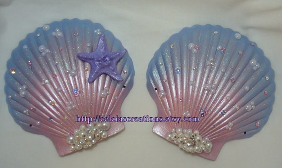 Custom Bejeweled Mermaid Seashell Bra MADE TO ORDER -  Canada