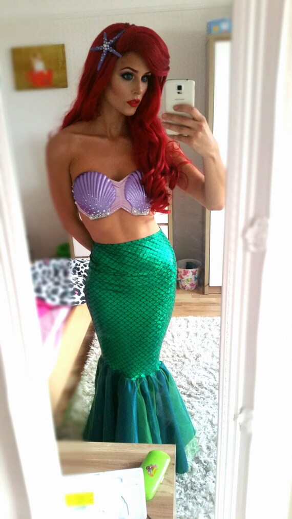 Custom Made Mermaid Bra, Seashell Bra, Shell Bra, Rave Bra, Mermaid Costume  -  UK