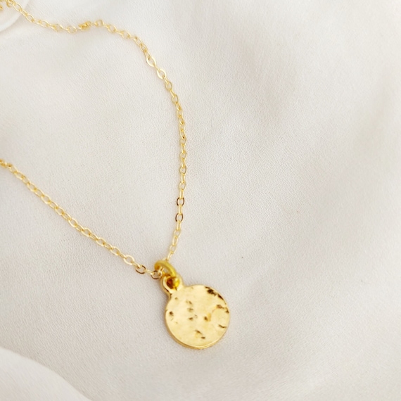 Gold Coin Necklace Hammered Gold Necklace David Webb Platinum 18K