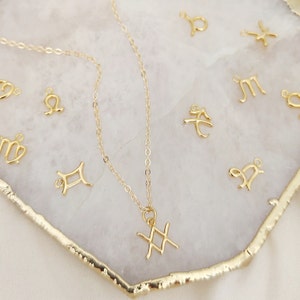 Choose Your Own Star Sign Necklace., Personalised Necklace Zodiac Star Sign Necklace, Horoscope and Initial Necklace, Horoscope Jewellery