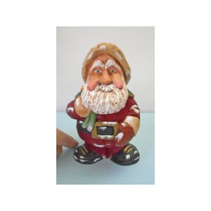 Hand Carved Wooden Santa with Sack