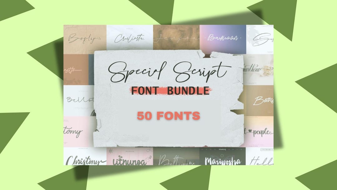 Special Script Font Bundle, Vintage Canva Fonts, Cricut Fonts ...