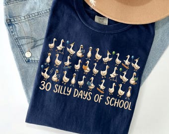 30 Silly Days Of School Teacher Duck PNG, Funny Back to School Digital Download