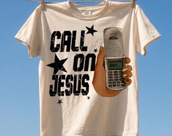 Call On Jesus Christian PNG, Retro Faith Digital Download, Instant Download