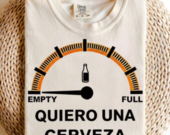 Quiero Una Cerveza Mug Wrap, Funny Beer Sublimation PNG, Instant Download
