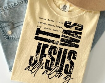 It Was Jesus all along PNG, Distressed Christian Faith Digital Download