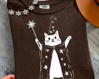Witch Cat PNG, Celestial Halloween Digital Download