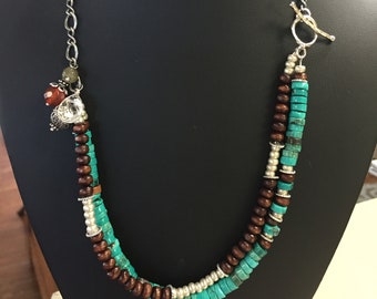 Turquoise and Sterling Silver Necklace