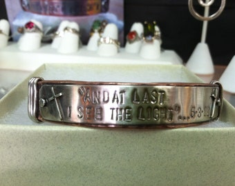 Memory/Coordinates Cuff - Custom Order in Sterling Silver and Copper