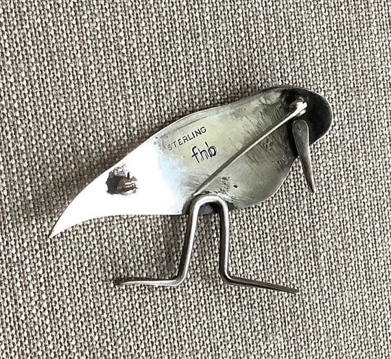 Frances Holmes Boothby Modernist Bird Brooch RARE - image 5