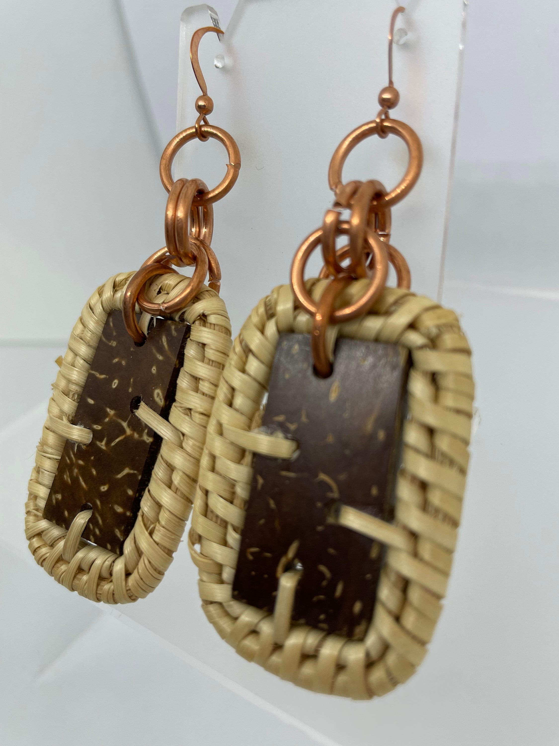 Natural Corn and Straw Gullah Inspired Dangle Earrings - Etsy