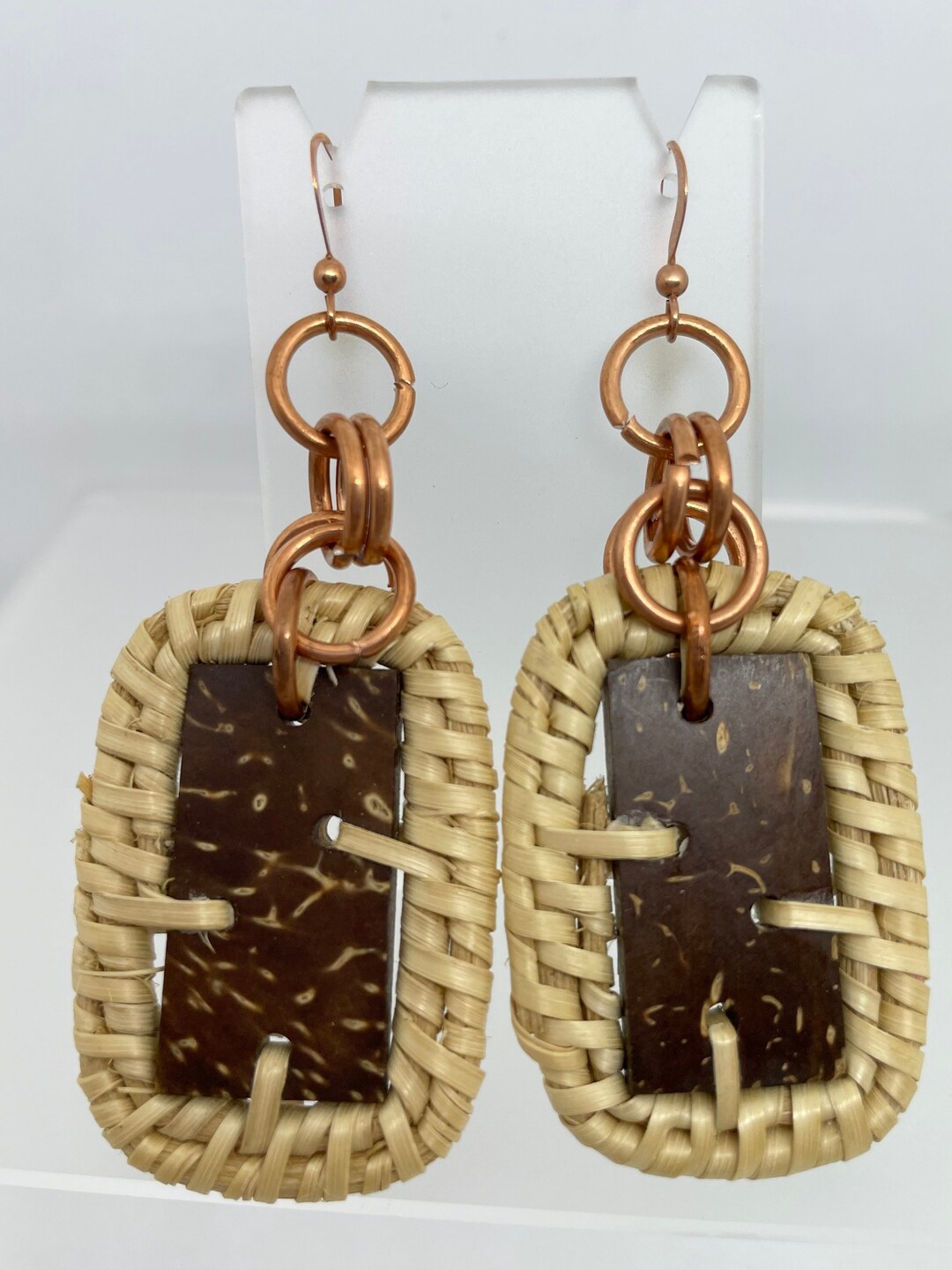 Natural Corn and Straw Gullah Inspired Dangle Earrings - Etsy