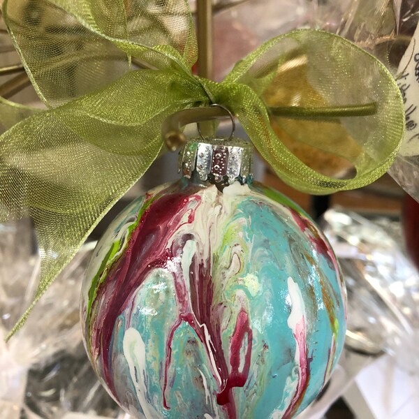 Painted Glass Ornaments Etsy