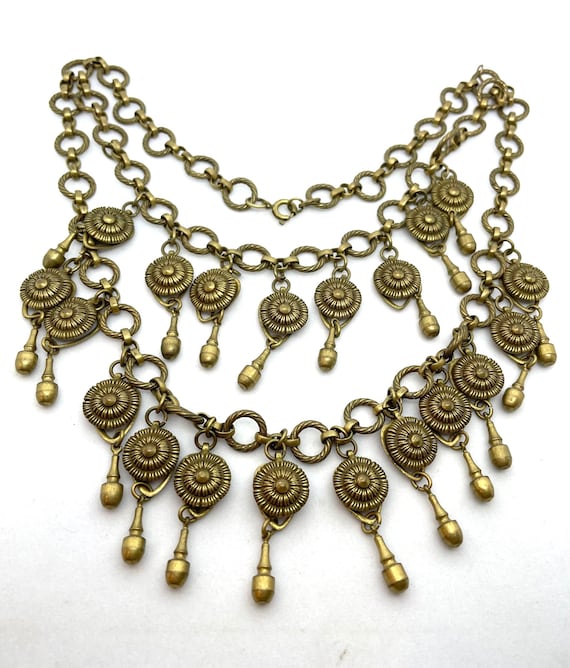 Middle Eastern Brass Ceremonial Necklace