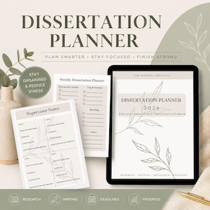 Dissertation Planner Bundle (PDF Download)