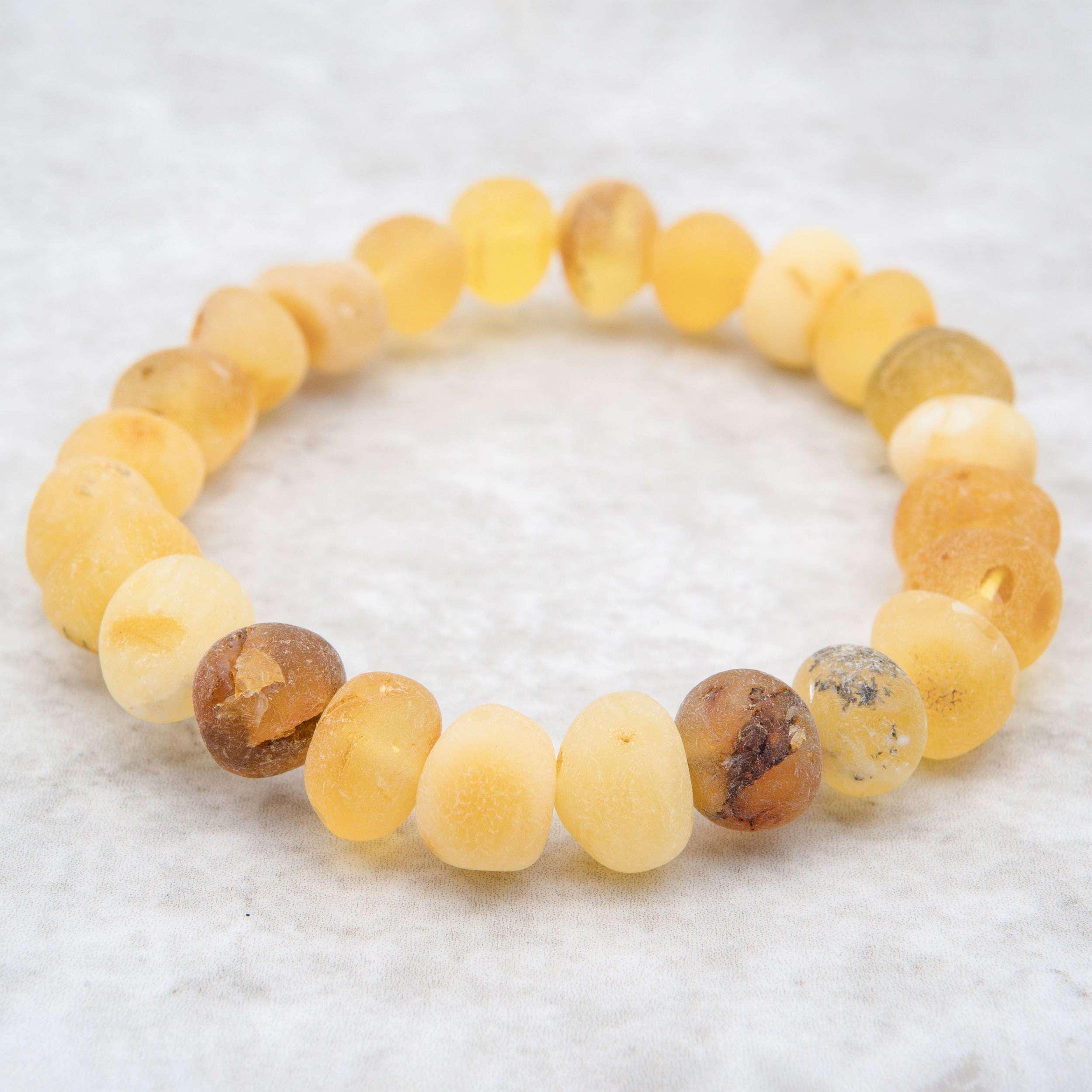 Bracelet Ambre Pressé Baltique Vintage - Perles Authentiques Lituanie | Bijou Ancien Cadeau