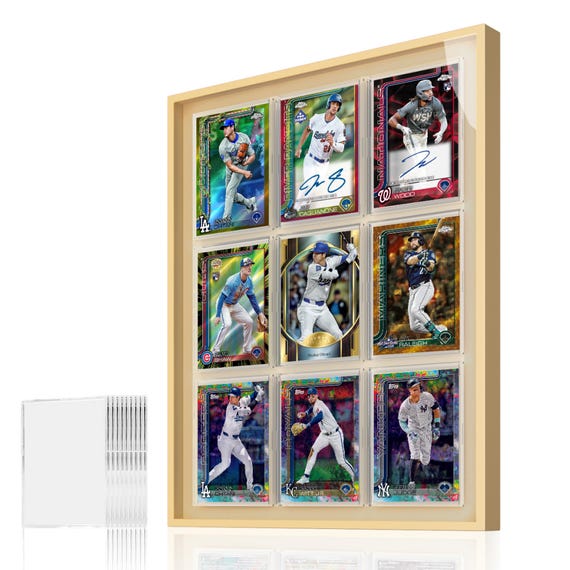 aluminum card display case Tempered Glass Top – 24