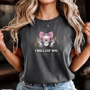 Funny Halloween Hair Stylist Shirt For Women Skeleton Hairdresser T Shirt Comfort Colors Cosmetology Gift Spooky Salon Fall Tee