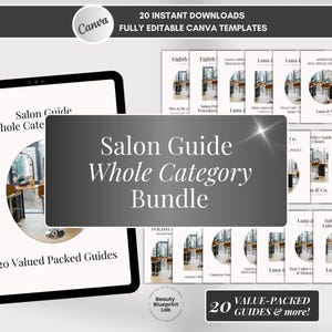 Salon Forms Training Guide Bundle For Stylists Salon Assistant Apprentice Templates Salon Handbook Editable Canva Download for Salon Owner