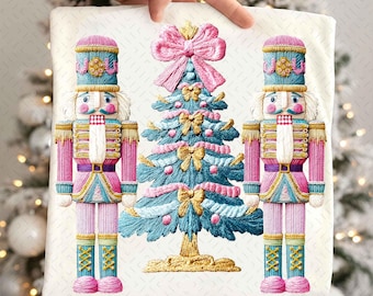 Casse-noix PNG, motifs colorés, Noël, faux fil, téléchargement par sublimation, fichier numérique, DTF