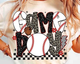 Game Day Baseball PNG, Glitter Baseball PNG, Baseball Mama, Baseball Mom Sublimation Sports Png, Faux Sequin Football Season