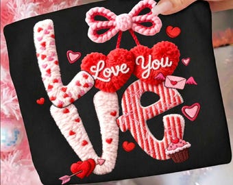 Faux fil au crochet amour Png, Vday cerise Png, flou cerise PNG, loquet crochet fil Coquette cerise PNG, rose Saint-Valentin Png, tendance Saint-Valentin