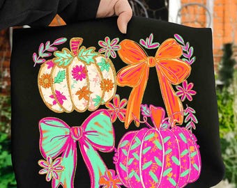 Preppy Grandmillennial Pumpkin PNG, Grandmillennial Coquette PNG, Fall PNG, Pumpkin Png, Fall Bow Png, Grand Png, Trendy Png,Brushstroke Png