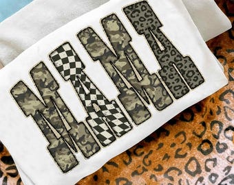 Polowanie Mama Camo Western Vintage PNG, Retro Polowanie Żona Zdenerwowany Kowboj Uniwersytecki, Kamuflaż Kratka Sublimacja, Przytulny Sezon Kamuflażowy