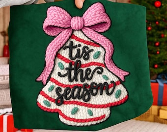 Coquette kerstboomtaarten garen png, Klinknaaldgaren haakgaren png, roze kerst png, tis the season png, kerst png, trendy png