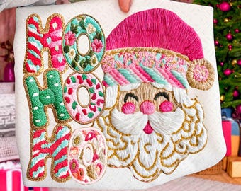 Ho Ho Ho PNG、フェイクヤーン PNG、刺繍、ヤーン PNG、サンタ PNG、クリスマス PNG、かわいいクリスマス、かぎ針編み PNG、トレンディ、デジタルダウンロード