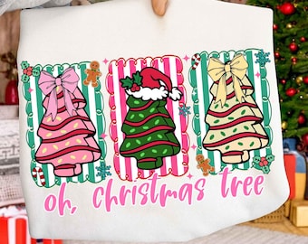 Oh Christmas Tree Png, Tree Cake Coquette Png, Merry Christmas Png, Floral Christmas Bow , Christmas Png, Tis the Season Png, Digital File