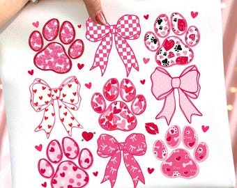 Dog Valentine Png, Dog Mom Png, Valentine's Day Png, Dog Paw Print Heart Png, Valentine Shirt Design, Dog Lover Gift, Candy Hearts Png